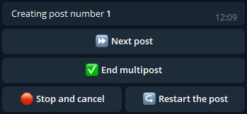 Concluding menu of the post